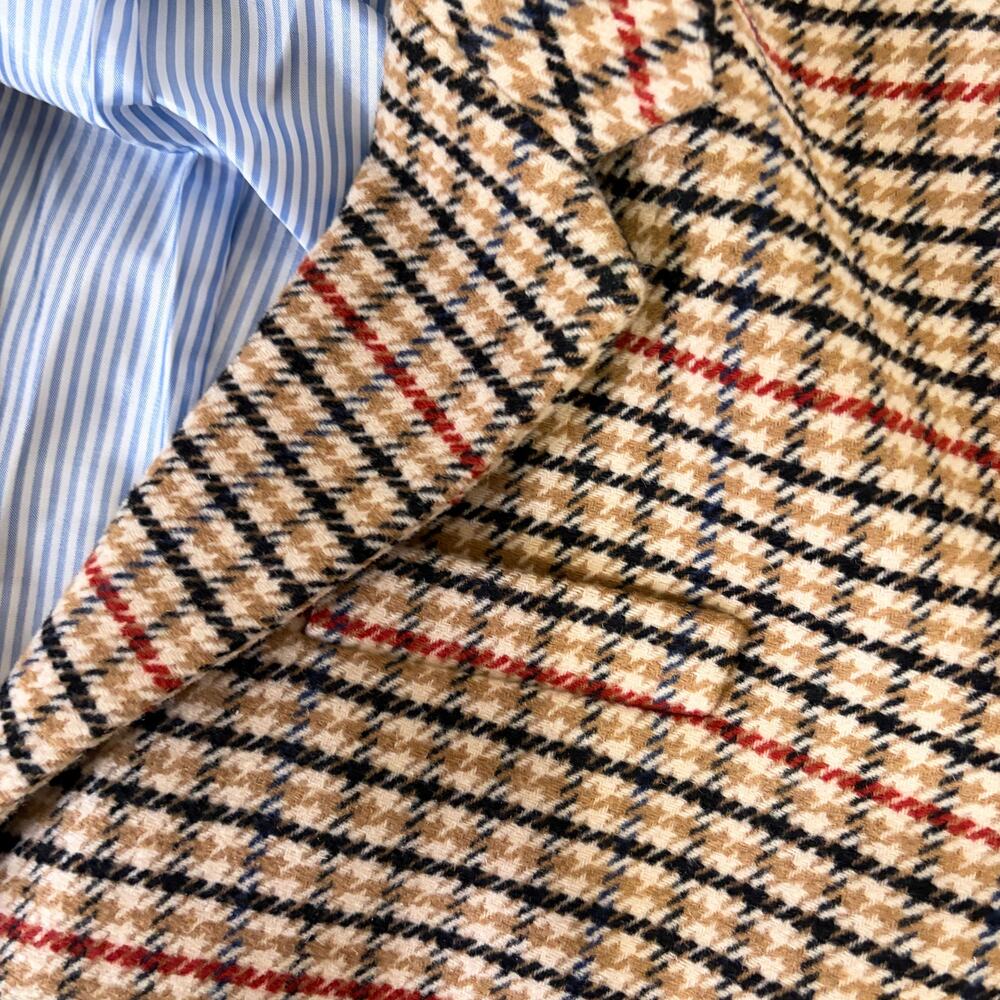 J.CREW NWOT Herringbone Wool Blend Schoolboy Blazer in Light Khaki Size 22 - Picture 12 of 16